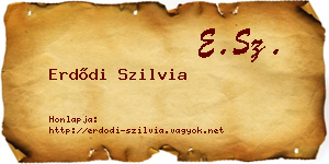 Erdődi Szilvia névjegykártya